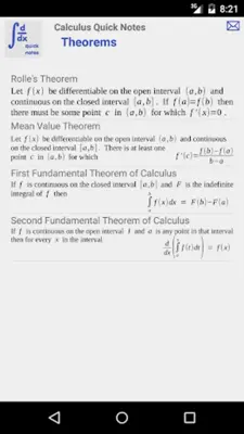 Calculus Quick Notes android App screenshot 16